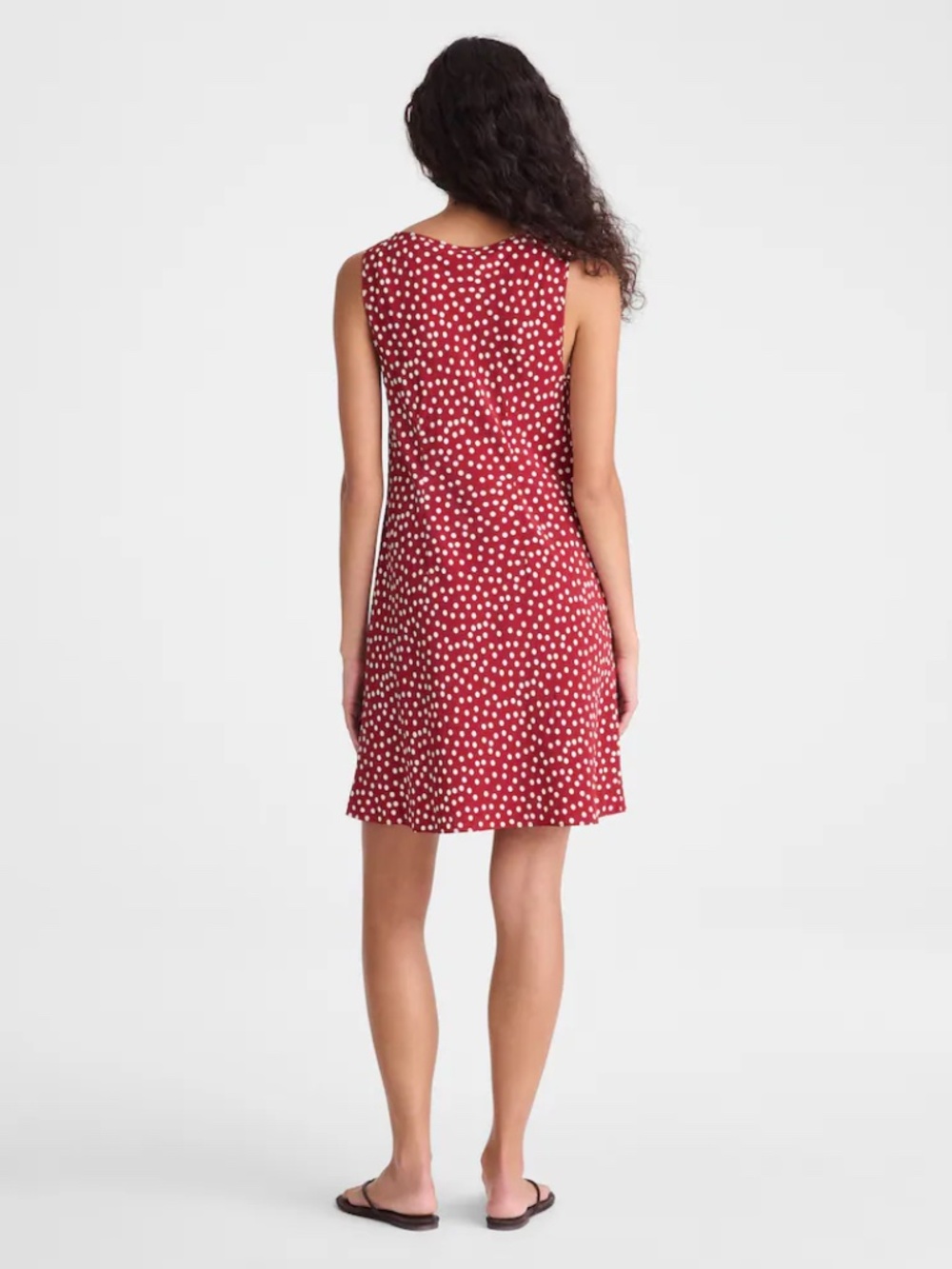 Madewell Boatneck Sleeveless Dress in Red Currant - Picture 3 of 8